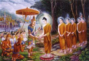 Buddha-and-disciples-on-lotus-Ariyamagga-300x206.jpg