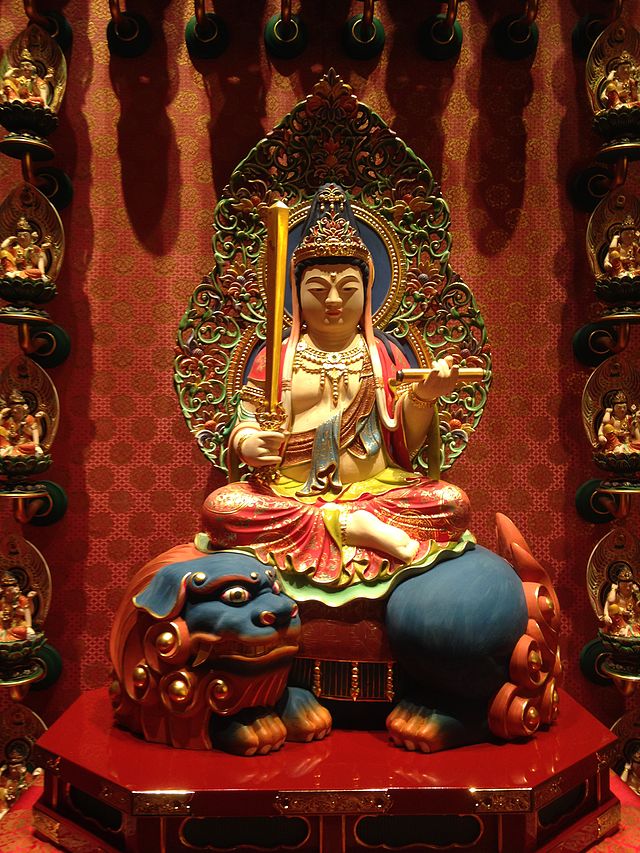 Manjushri_at_Buddha_Tooth_Relic_Temple_and_Museum.JPG